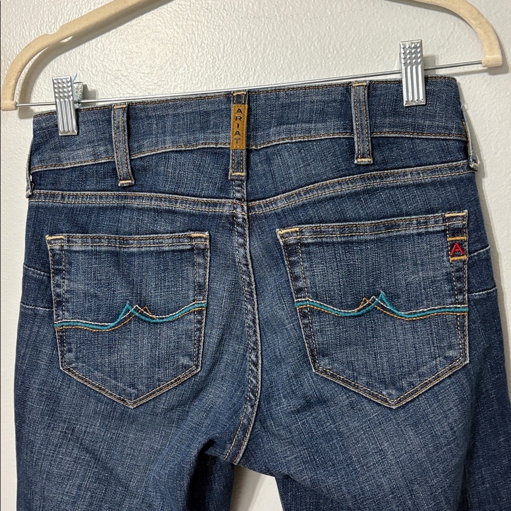 Ariat REAL Zoe Flare Jeans 26R Mid Rise Bootcut Western Distressed - Picture 6 of 7